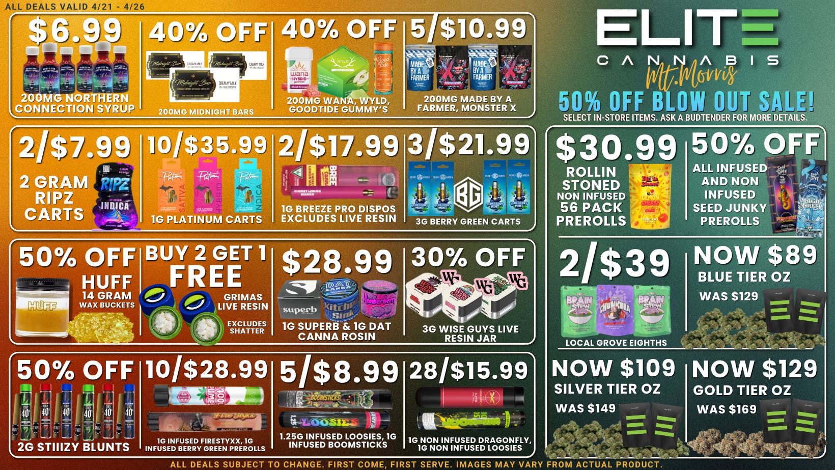 Elite Cannabis - Mt. Morris - Recreational CLICK HERE FOR DEALS!