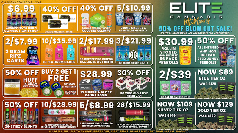 Elite Cannabis - Mt. Morris - Recreational CLICK HERE FOR DEALS!