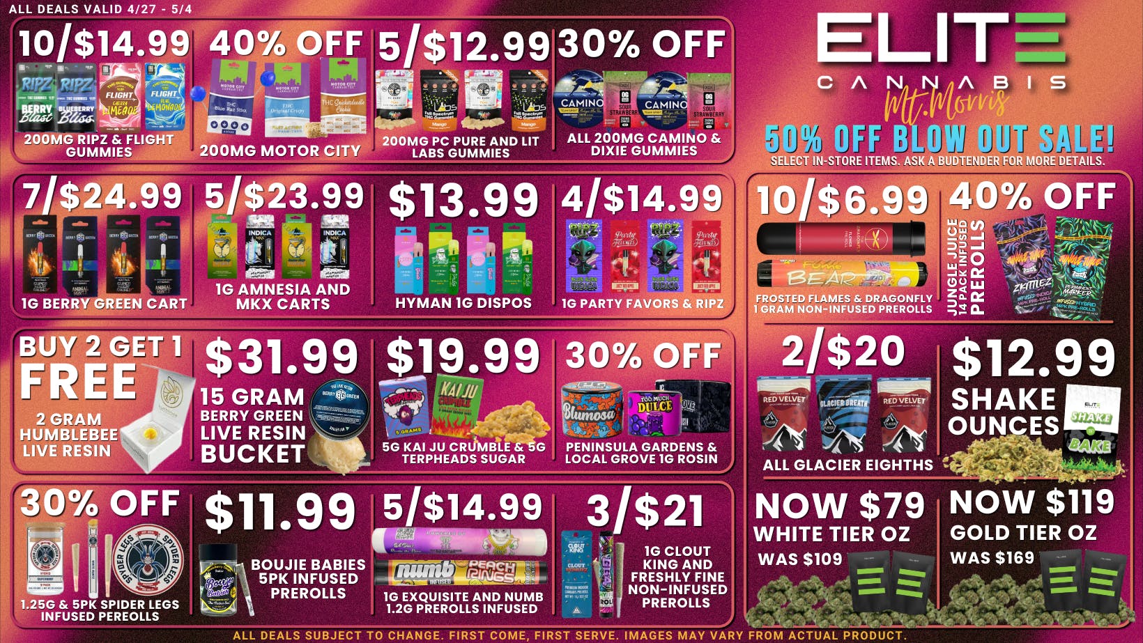 Elite Cannabis - Mt. Morris - Recreational CLICK HERE FOR DEALS!