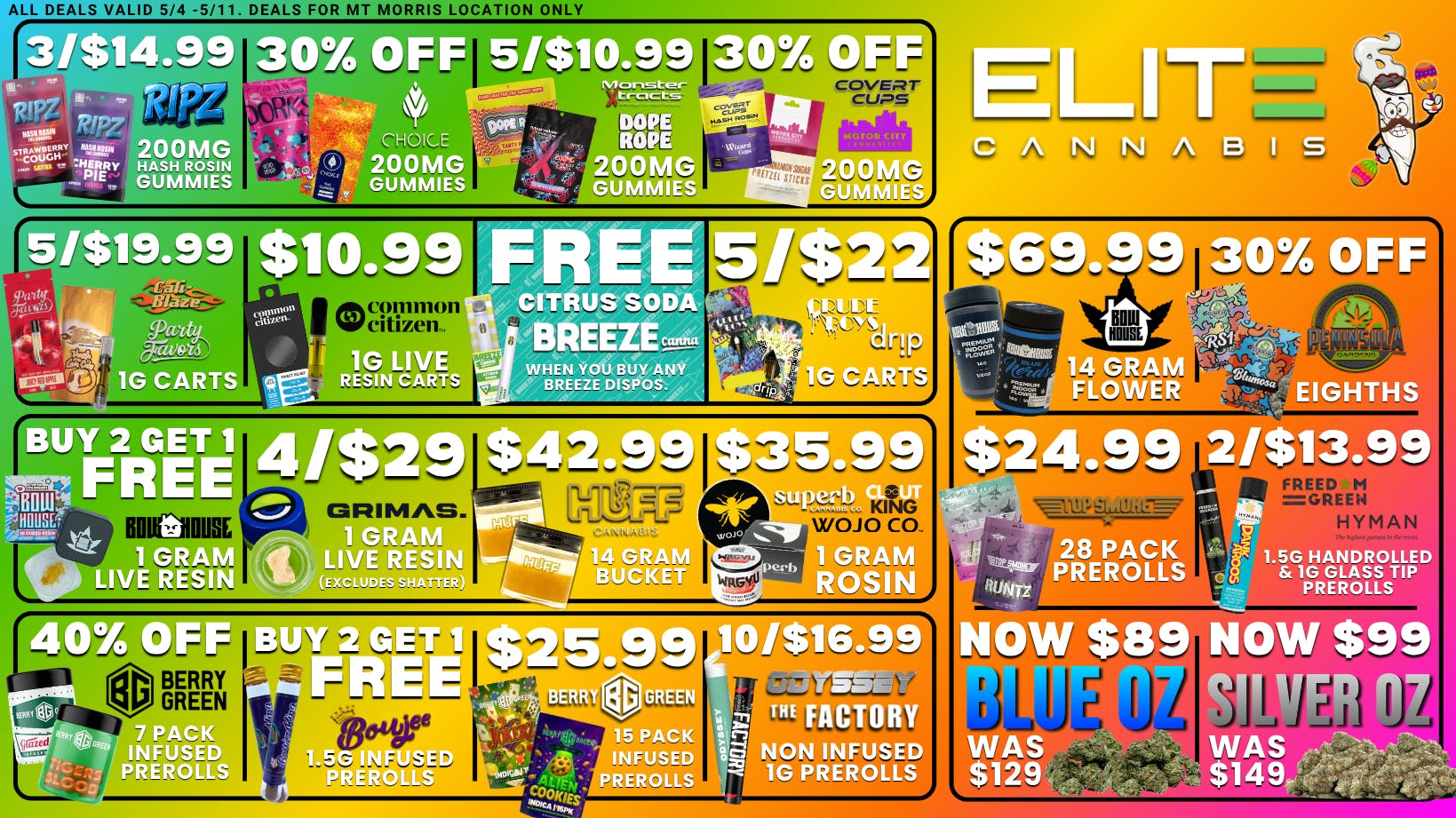 Elite Cannabis - Mt. Morris - Recreational CLICK HERE FOR DEALS!