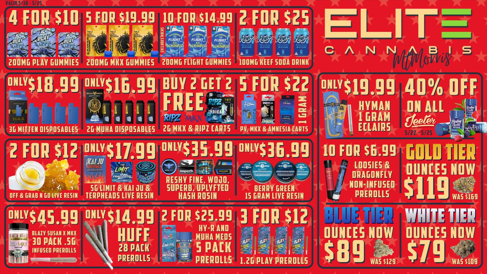 Elite Cannabis - Mt. Morris - Recreational CLICK HERE FOR DEALS!
