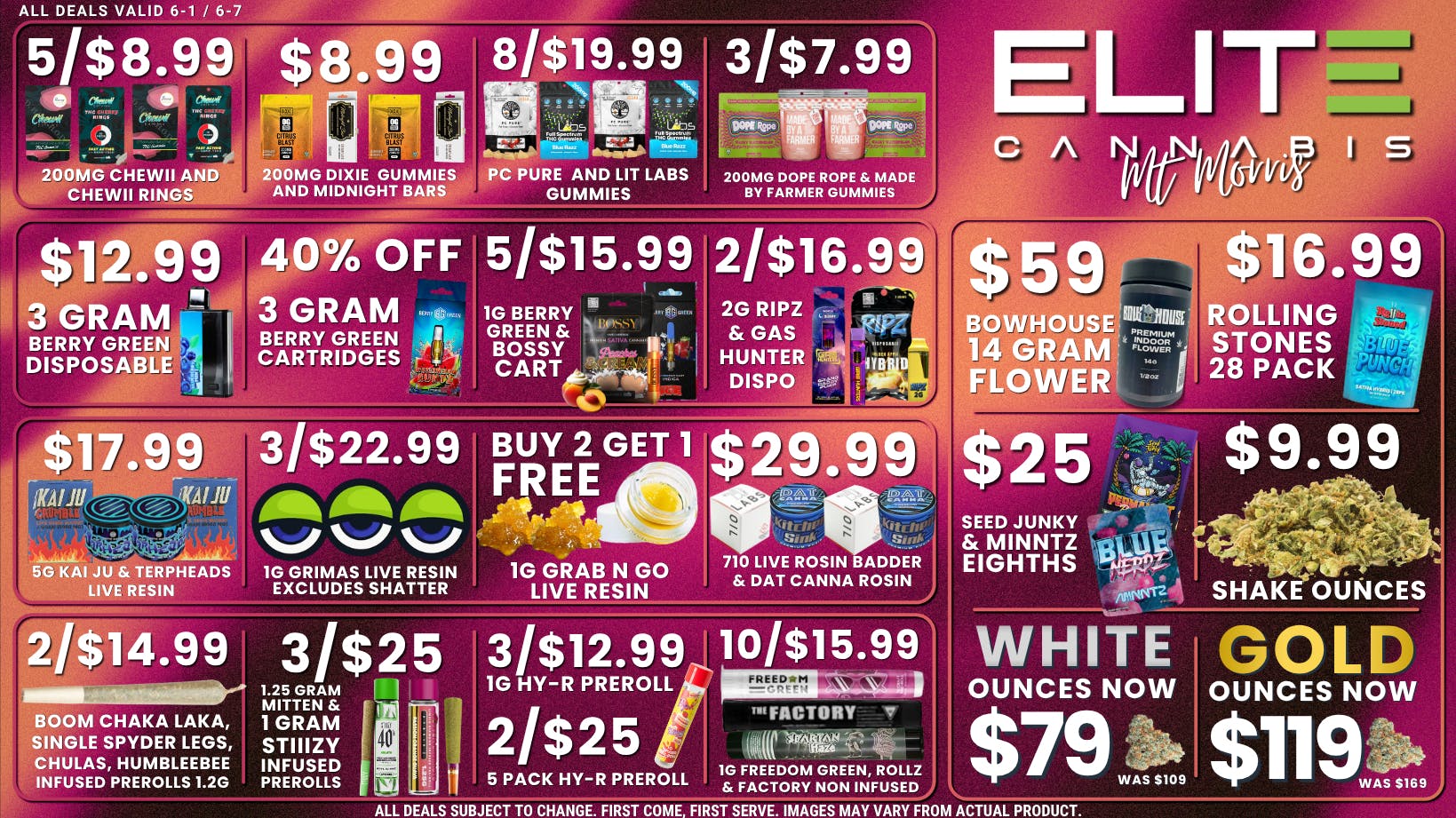 Elite Cannabis - Mt. Morris - Recreational CLICK HERE FOR DEALS!