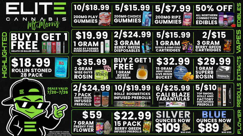 Elite Cannabis - Mt. Morris - Recreational CLICK HERE FOR DEALS!