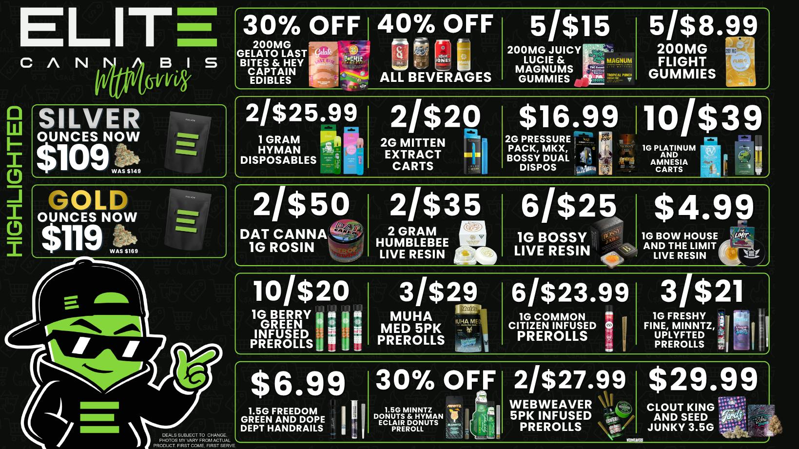 Elite Cannabis - Mt. Morris - Recreational CLICK HERE FOR DEALS!