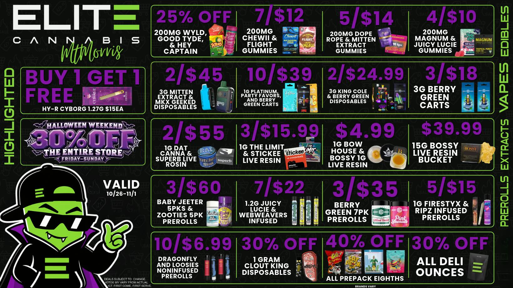 Elite Cannabis - Mt. Morris - Recreational CLICK HERE FOR DEALS!