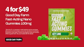 Good Day Farm - Independence 4 for $49 GDF Fast Acting Nano Gummies 100mg