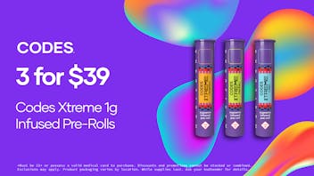 Codes - Jefferson City 3 for $39 Codes Xtreme 1g Infused Pre-Rolls