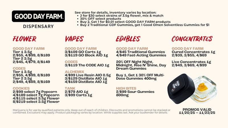 Good Day Farm - Hensley November Savings at Good Day Farm