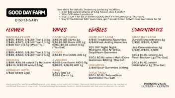 Good Day Farm - Van Buren Thanksgiving Week Promos at Good Day Farm