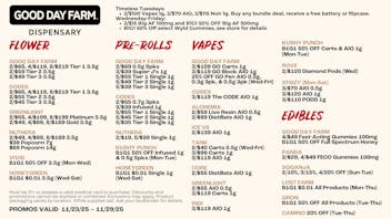 Good Day Farm - Joplin - Stateline Store Holiday Week Promos at Good Day Farm