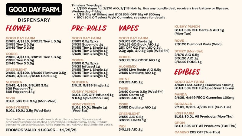 Good Day Farm - East Sunshine Holiday Week Promos at Good Day Farm