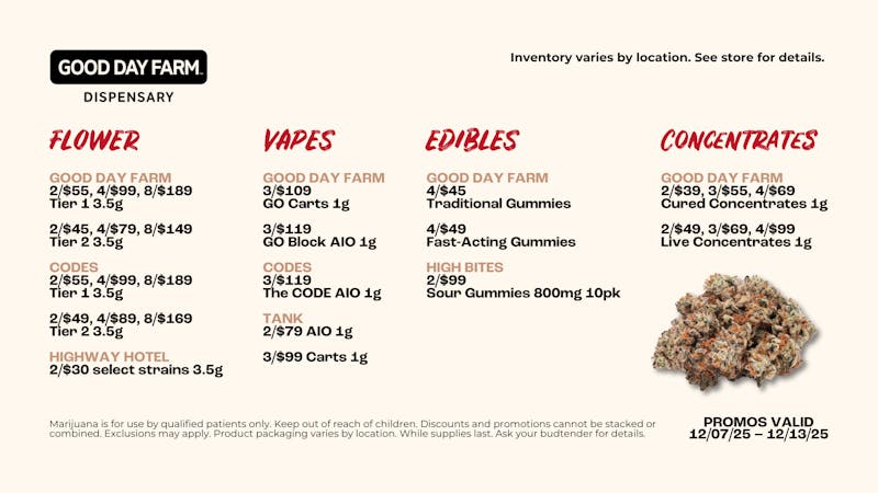 Good Day Farm - Van Buren December Promos at Good Day Farm