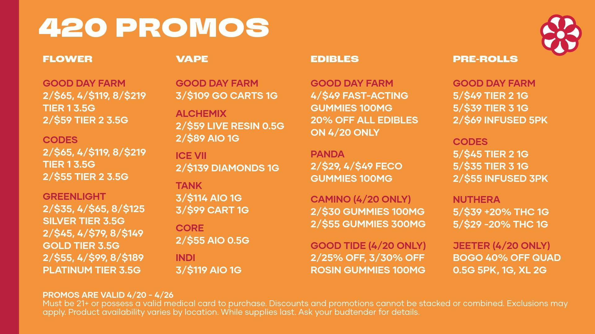 Codes - Sedalia UNLOCK 4/20 DEALS AT CODES DISPENSARY