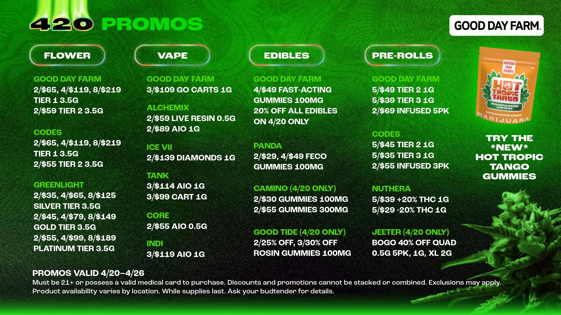 Good Day Farm - Clayton HAVE A GOOD 420 WITH GREAT DEALS AT GOOD DAY FARM