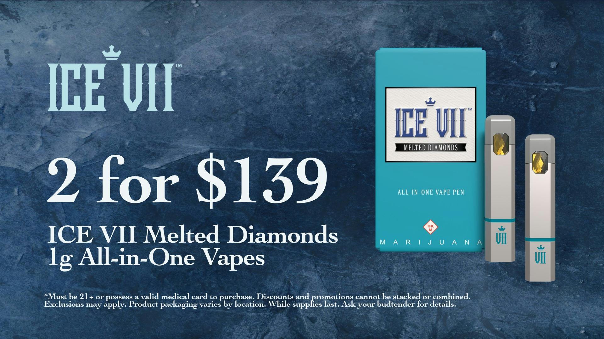 Good Day Farm - East Sunshine 2 for $139 | ICE VII Melted Diamonds 1g AIO Vapes