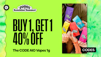 Codes - Sedalia BOGO 40% OFF | The Code AIO Vapes 1g