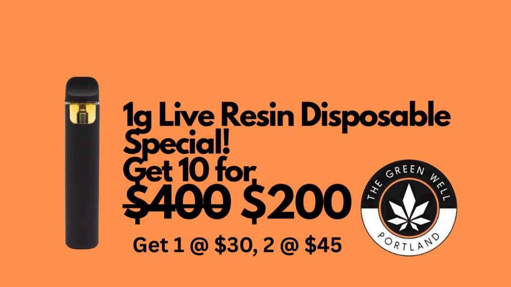The Green Well - Storefront Get ten 1g Live Resin Disposables for $200!