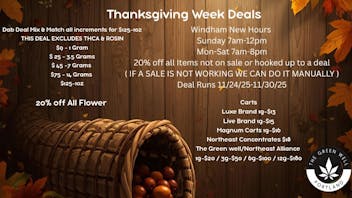 The Green Well #1 - The Windham Delivery 20% off Items that are not on sale or has a deal