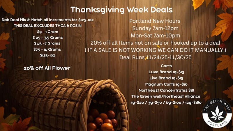 The Green Well - Delivery 20% off Items that are not on sale or has a deal