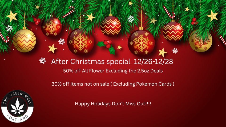 The Green Well - Delivery 50% Off FLOWER 12/26 thru 12/28 (Points Excluded )