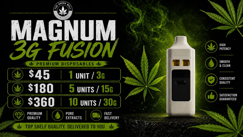 The Green Well - Delivery Magnum 3g Fusions($45-1 , $180-5 , $360-10 Units)