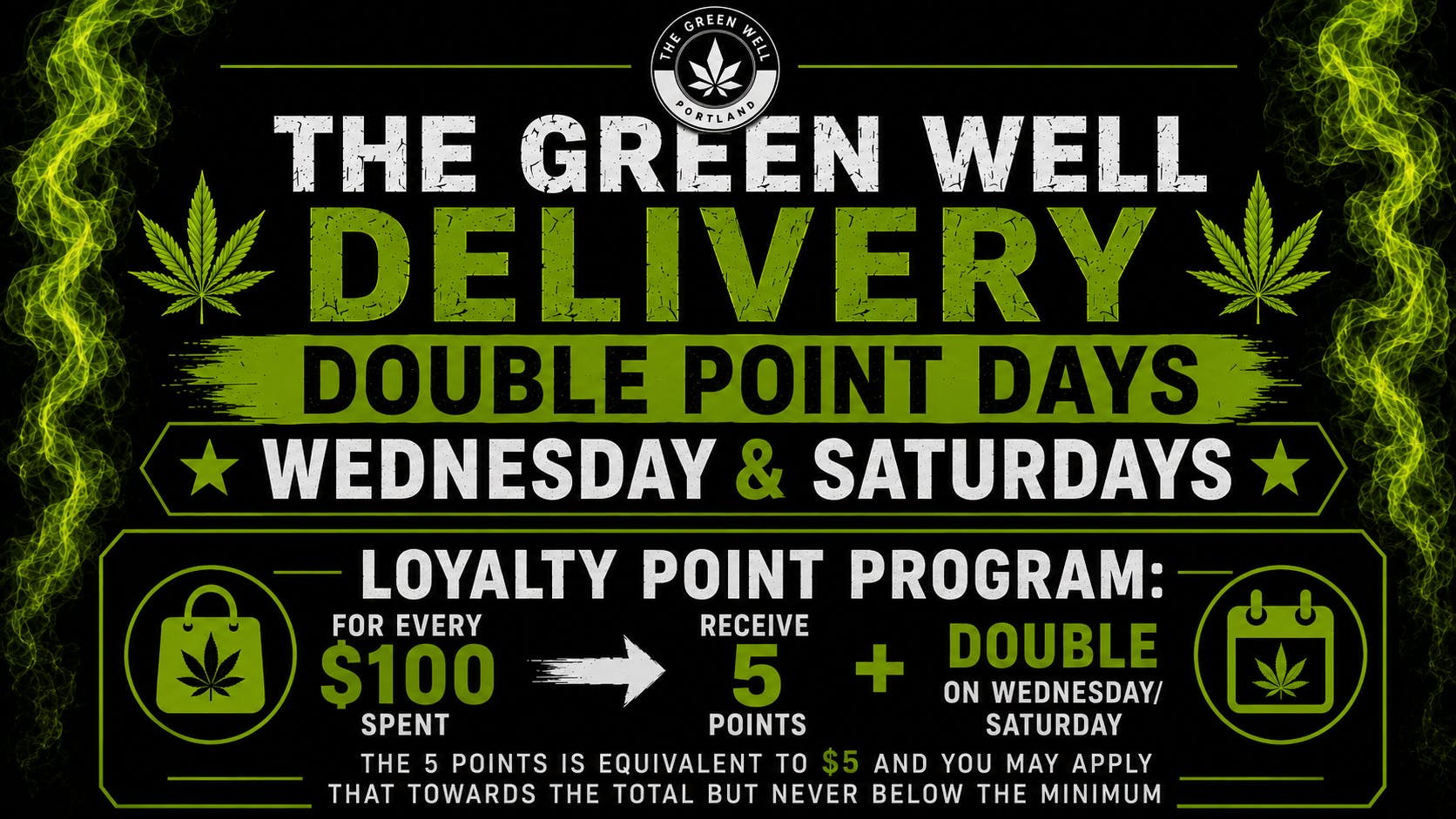 The Green Well - Delivery Wednesday & Saturday Double Point Days