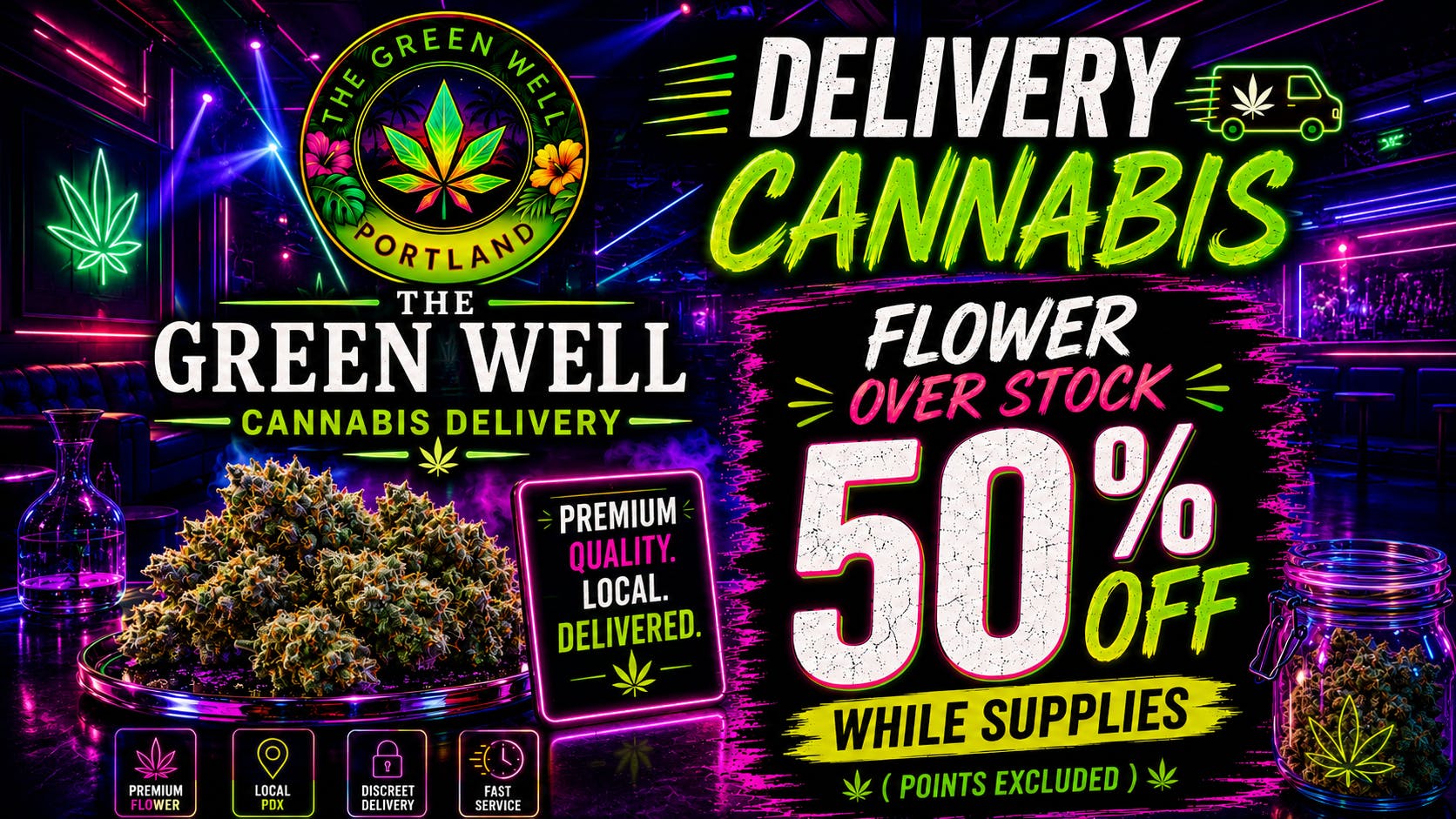 The Green Well #1 - The Windham Delivery 50% Off Over Stock Flower (Point's Excluded)