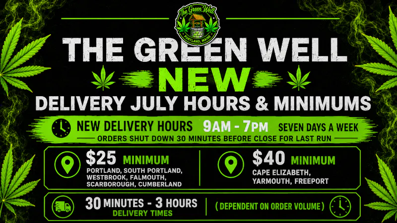 The Green Well - Delivery New July Town Minimum & Hours