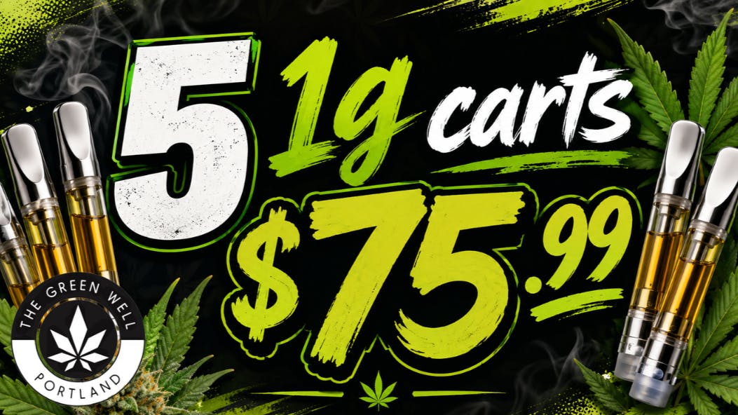 The Green Well - Storefront 5 1g distillate carts $75.99!