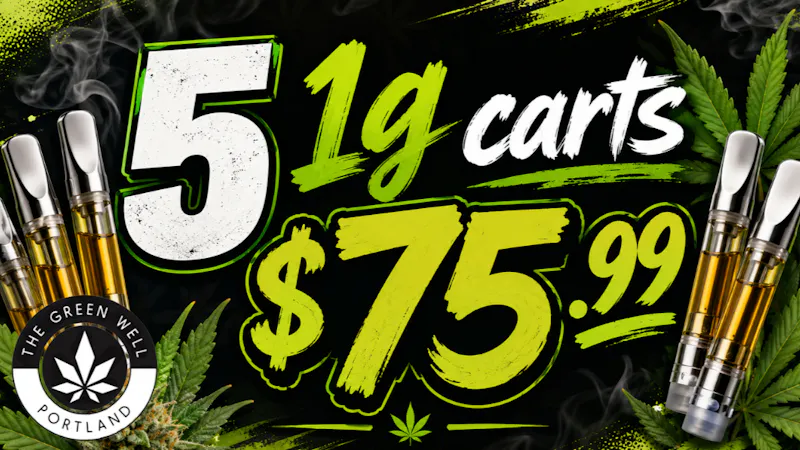The Green Well - Storefront 5 1g distillate carts $75.99!