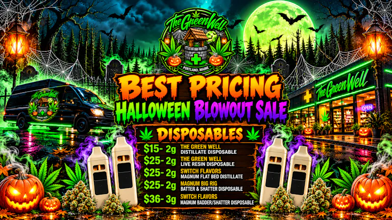 The Green Well - Delivery $15-2g Distillate $25-2g Live Resin Disposable