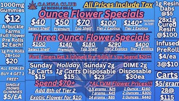 Canna Club of Nichols Hills 🔥FLOWER DEALS!!!/BUY4GET1 EDIBLES/$70 TOP SHELF!!