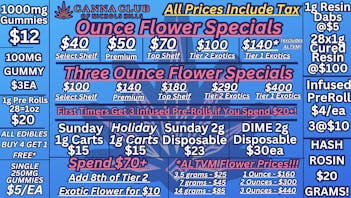 Canna Club of Nichols Hills 🔥FLOWER DEALS!!!/BUY4GET1 EDIBLES/$70 TOP SHELF!!