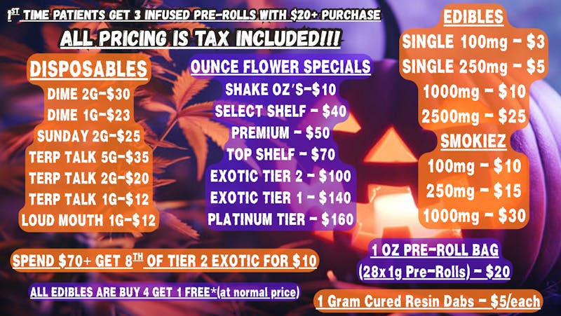 Canna Club of Nichols Hills $70 Top Shelf OZ/28 Pre-Rolls for $20/$10 Shake Oz