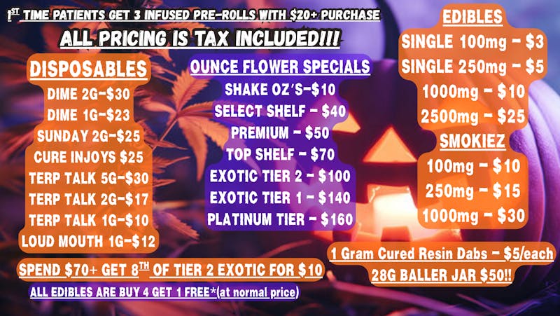 Canna Club of Nichols Hills 👻🎃SCARY DEALS! 28PREROLLS $20/BALLER JARS $50!