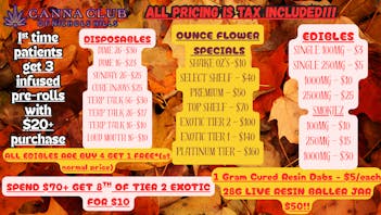 Canna Club of Nichols Hills $50 OZ BALLER JAR/$70 TOP SHELF OZ/$10 SHAKE!!!