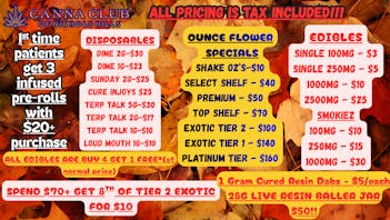 Canna Club of Nichols Hills $50 OZ BALLER JAR/$70 TOP SHELF OZ/$10 SHAKE!!!
