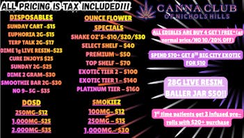 Canna Club of Nichols Hills BLACK FRIDAY DEALS START TODAY! SAVE $$ WITH US!!!
