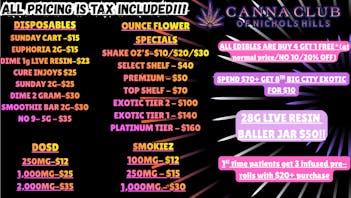 Canna Club of Nichols Hills BLACK FRIDAY DEALS START TODAY! SAVE $$ WITH US!!!