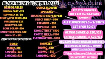 Canna Club of Nichols Hills B3G1/B2G1 ALL FLOWER/$.01 100mg Gummy w/$15+ORDER!