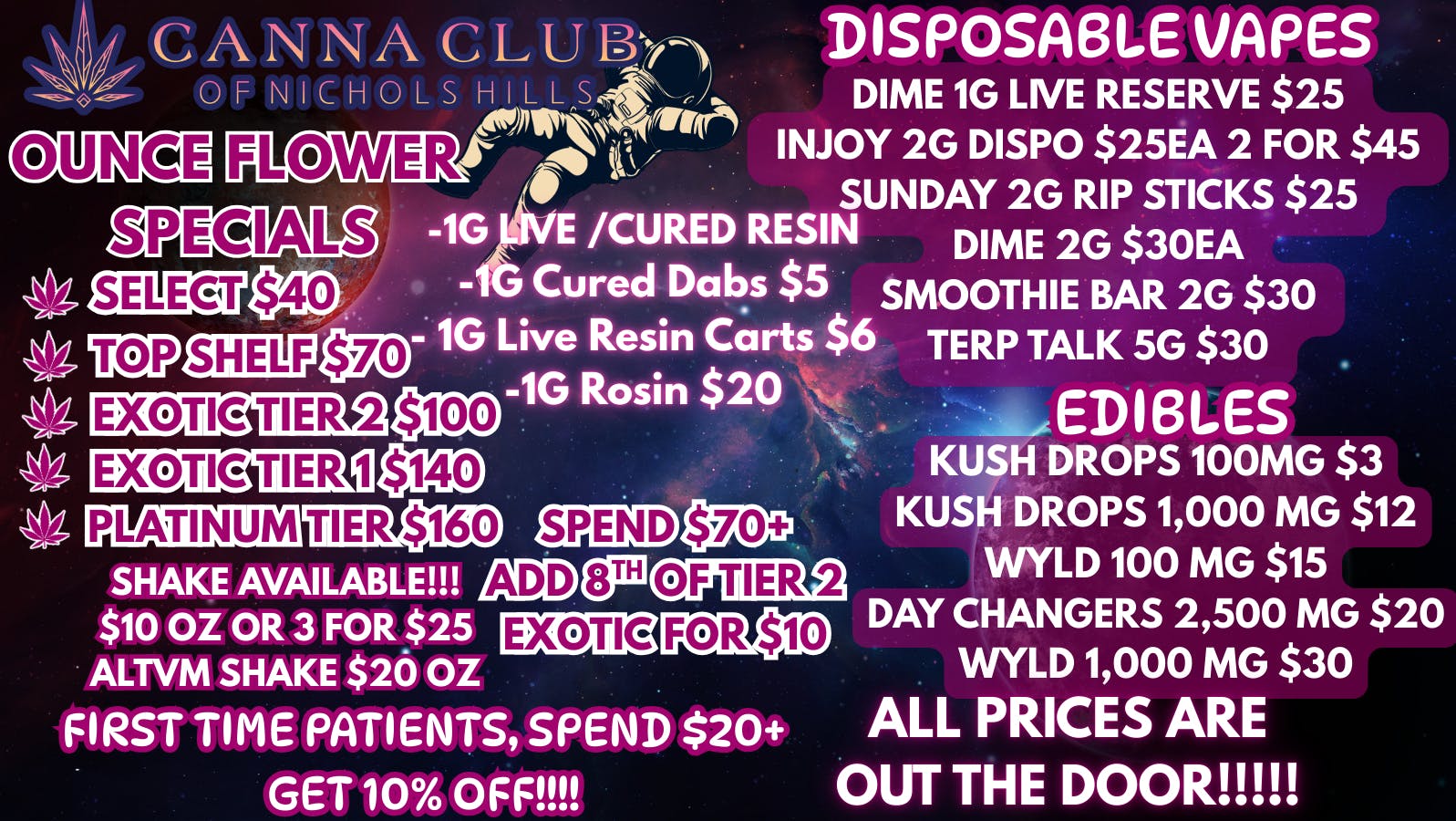 Canna Club of Nichols Hills Christmas Deals!! Big City flower is BUY 2 GET 1.