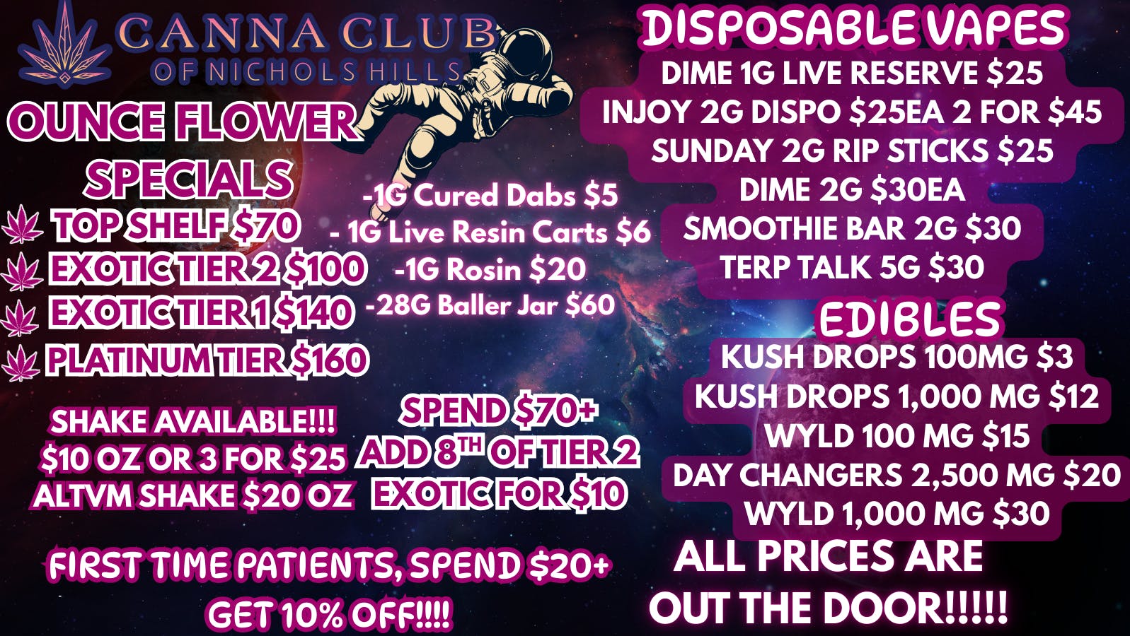 Canna Club of Nichols Hills 🥂🍾BRING IN THE NEW YEAR WITH BIG SAVINGS!