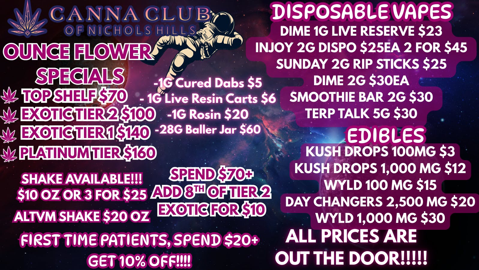 Canna Club of Nichols Hills 🥂🍾BRING IN THE NEW YEAR WITH BIG SAVINGS!