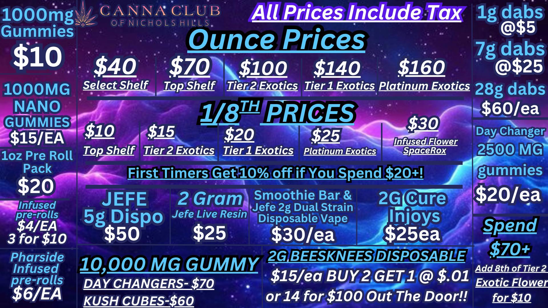 Canna Club of Nichols Hills 🏀PLAYOFF PRICING🏀2G DISPOSABLE B2G1 FOR A 0.01