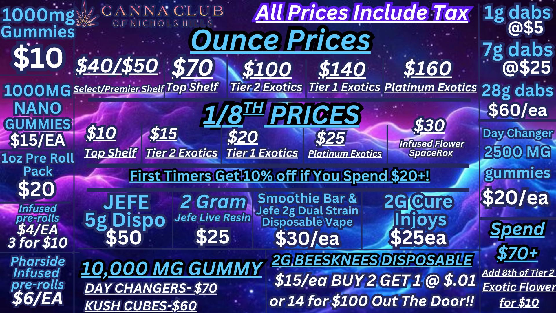 Canna Club of Nichols Hills 🏀PLAYOFF PRICING🏀2G DISPOSABLE B2G1 FOR A 0.01