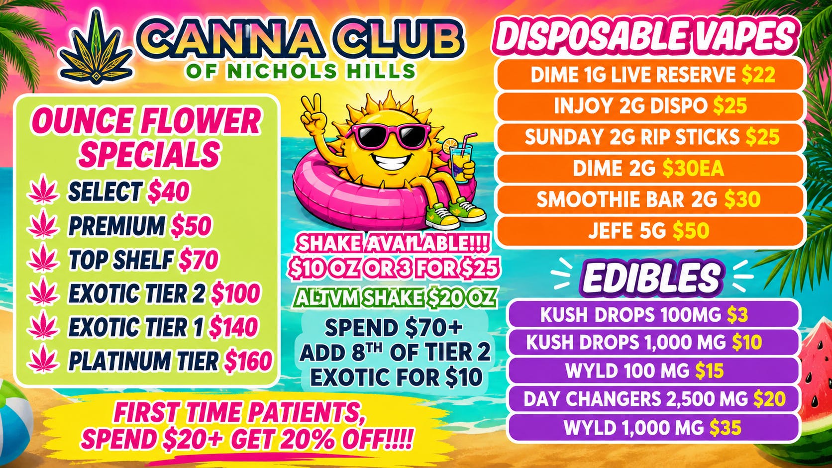 Canna Club of Nichols Hills 🔥 BEAT THE HEAT! 2G DISPO B1G1 or 14/$80