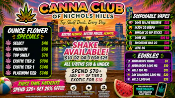Canna Club of Nichols Hills EXTREME HEAT EXTREME DEALS- ALL 1/8THS $18 & UNDER
