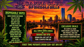 Canna Club of Nichols Hills FALL DEALS🍂 2G DISPO $15 BOGO/$10 TOP SHELF 1/8TH
