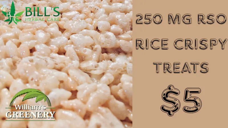Bills Herbal Care $5 250mg RSO Rice Crispy Treats