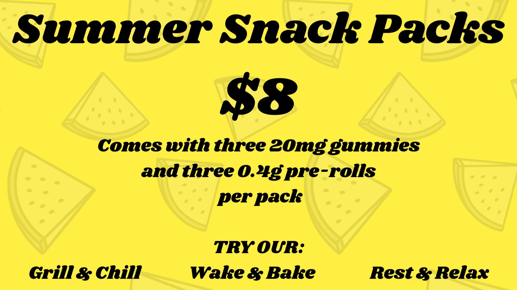 Bills Herbal Care Summer Snack Packs $8